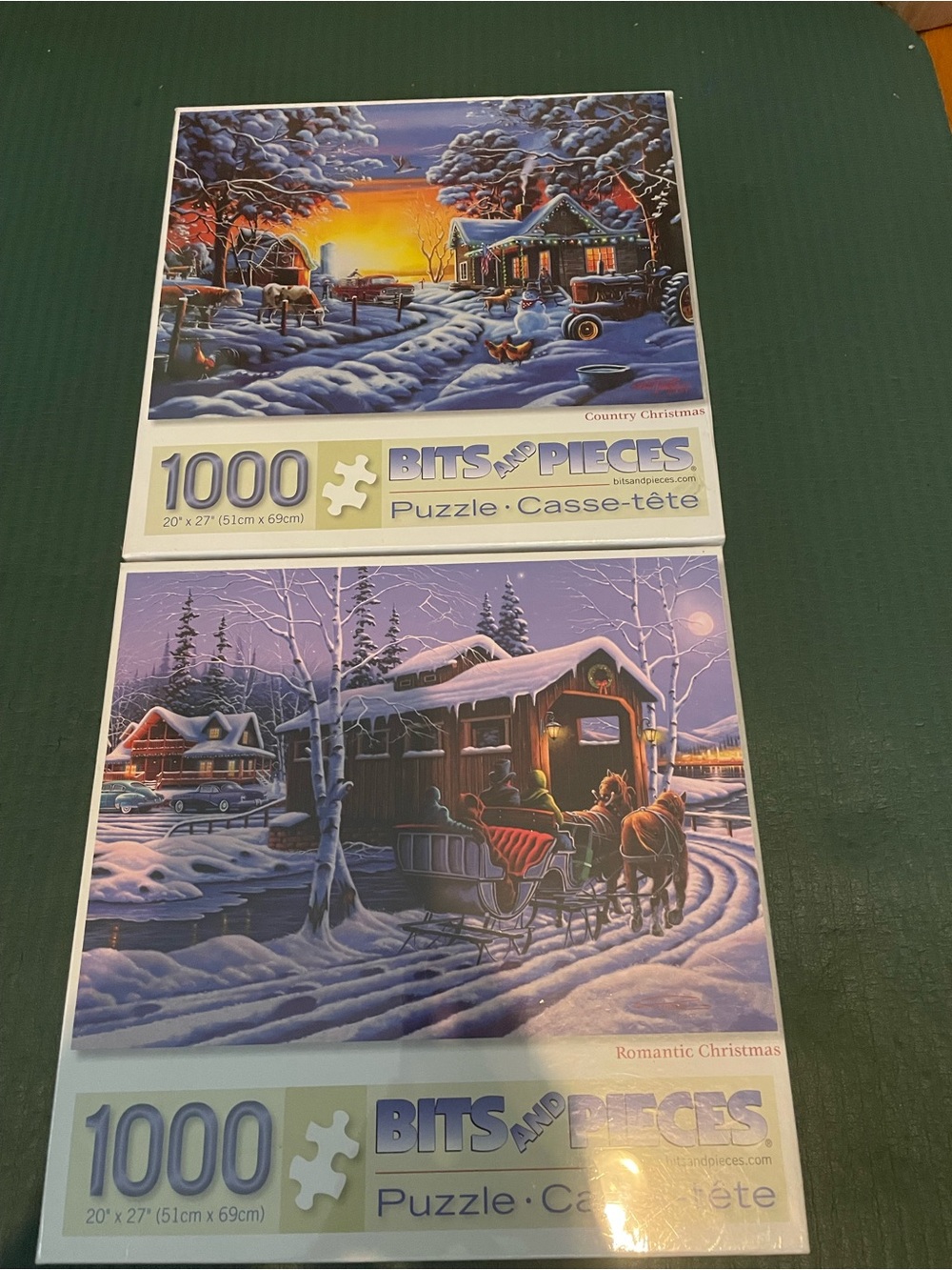 Bits and Pieces 1000-Piece Winter Scene Puzzle - Blue/White